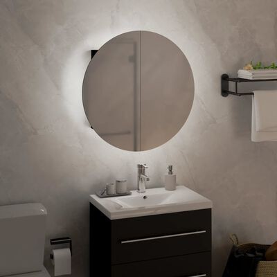 Vonios kambario spintelė su veidrodžiu ir LED "Vida XL"