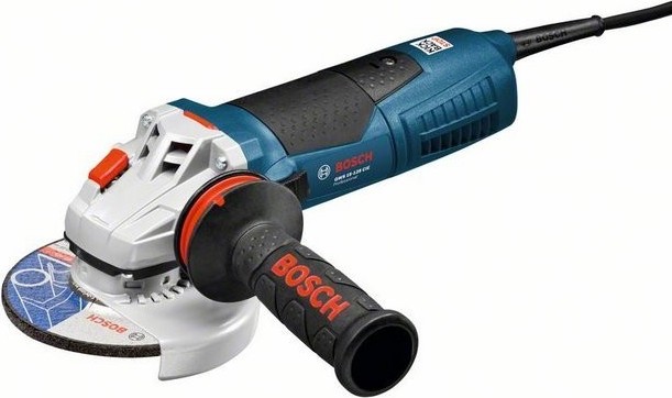 2 vnt. kampinių šlifuoklių "Bosch GWS17-125CIE", su defektu
