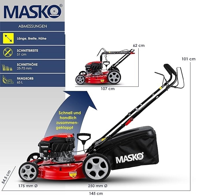 Benz. savaeigė vejapjovė "Masko M-BRM20"
