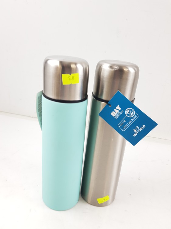  2 vnt. nerūdijančio plieno termosų "Day", 500 ml.