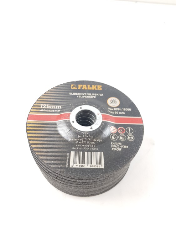 10 vnt. šlifavimo diskų "Falke", 125 mm.
