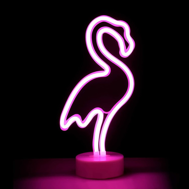 Šviečiantis neoninis flamingas