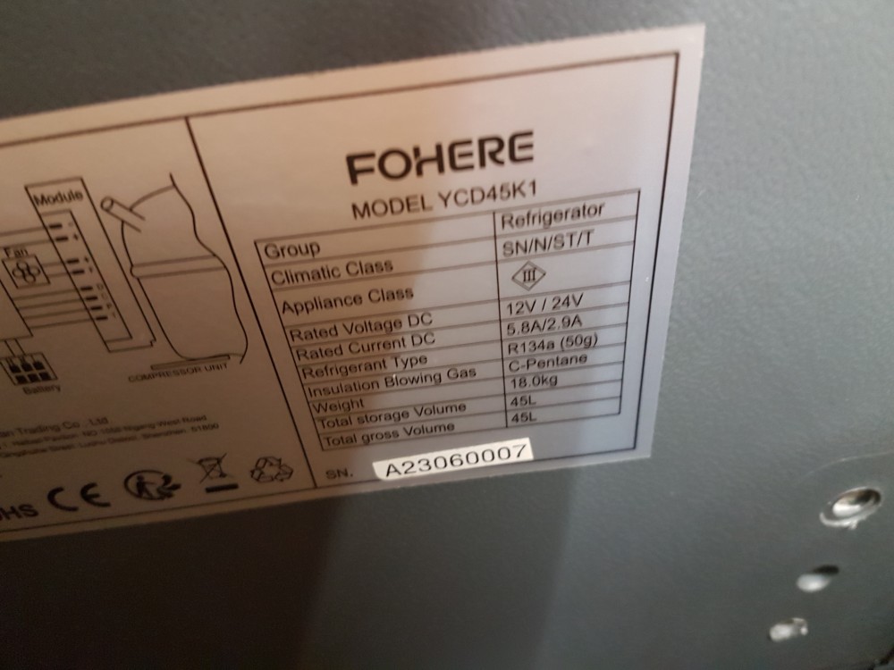 Kelioninis šaldytuvas "Fohere" 