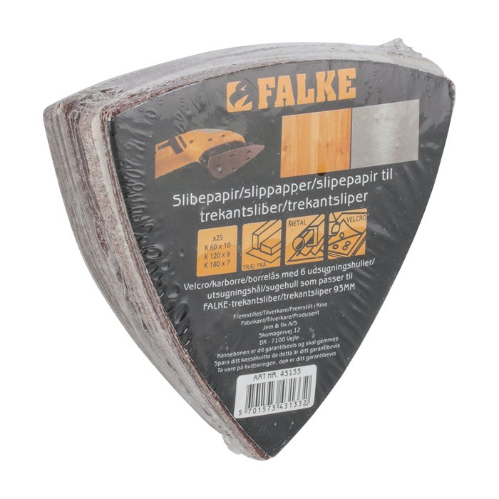 Šlifavimo popierius "Falke", 6 pak. x 25 vnt.