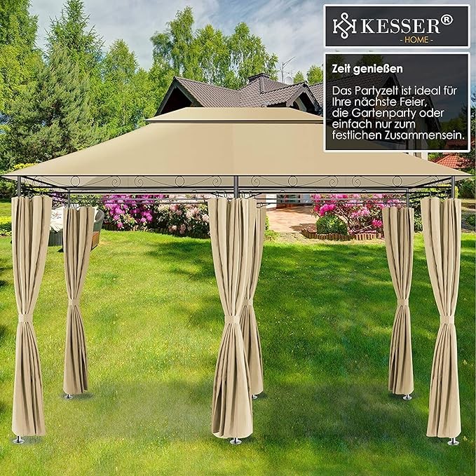 Pavėsinė su LED apšvietimu "Kesser", 3 x 4 m.
