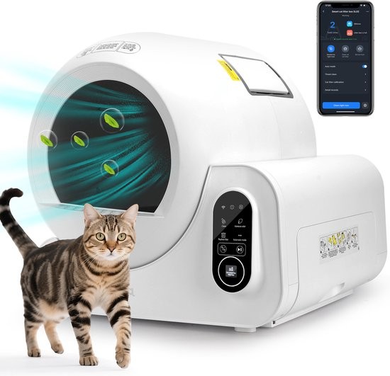 Automatinė savaime išsivalanti kačių kraiko dėžė "Nobleza", 70 l