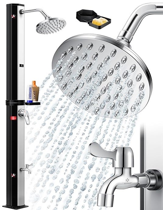 Saulės energija įkraunamas lauko dušas "Kesser", 60L., nepilna komplektacija