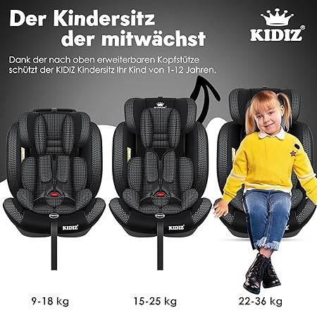 Automobilinė saugos kėdutė "Kidiz" 9-36 kg.